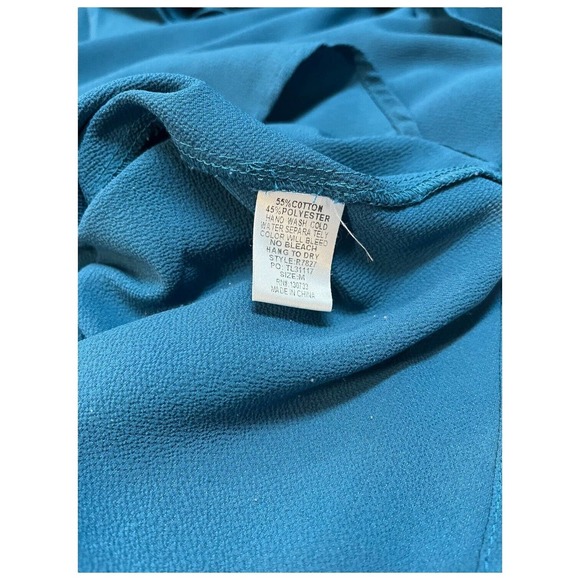 Umgee Cold Shoulder Ruffle Neck Short Sleeve Jade M - Picture 11 of 12